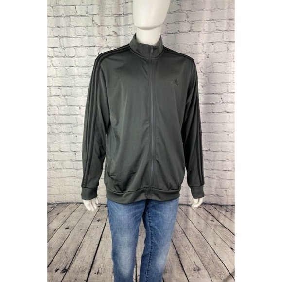 Men's adidas Tiro Track Jacket Charcoal Grey/Black Windbreaker Full Zipper sz XL - Picture 2 of 12